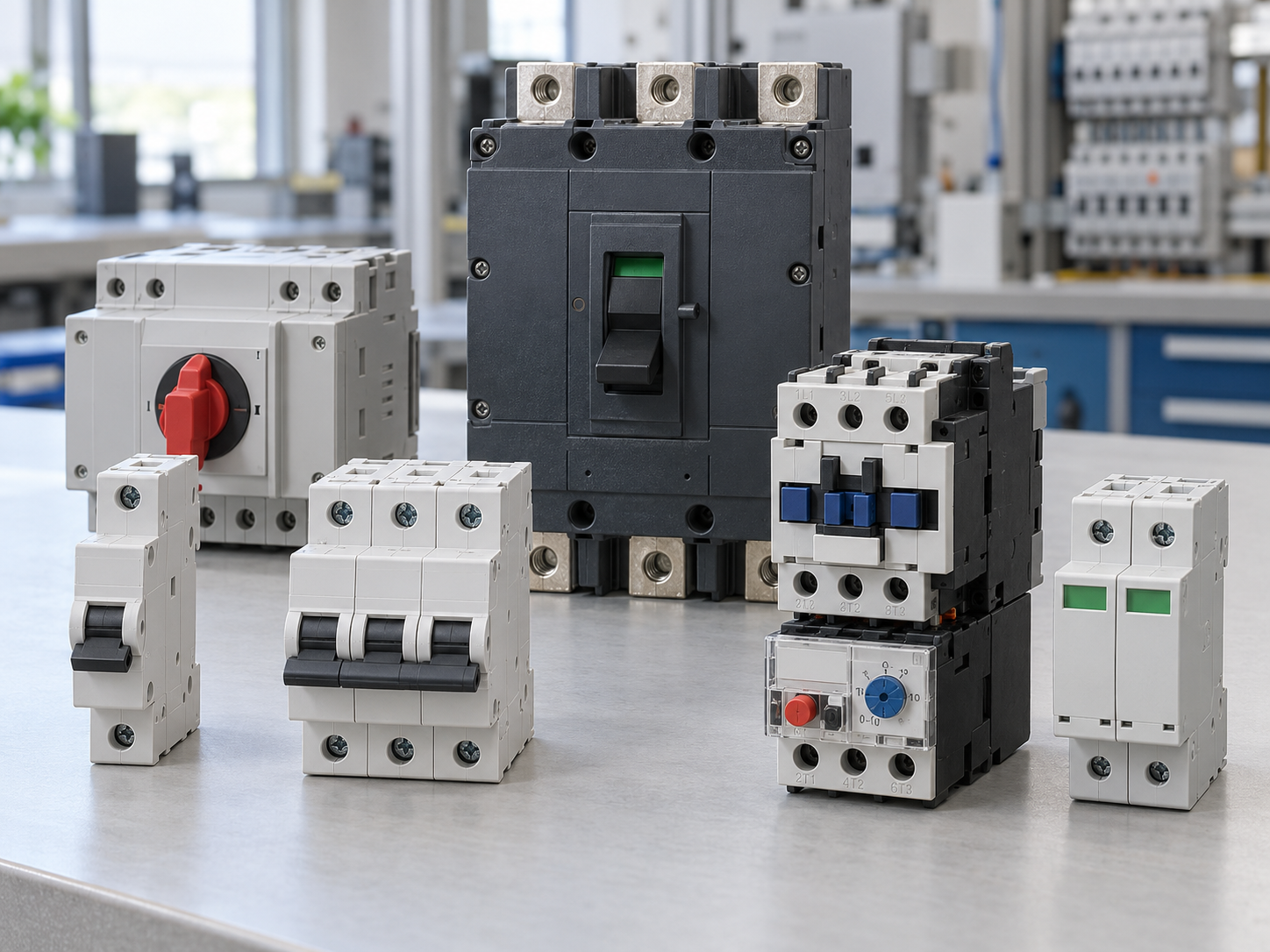 Circuit breakers, contactors and electrical distribution protection equipment