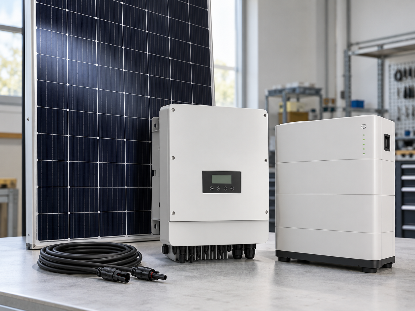 Solar panels, inverters and battery energy storage equipment